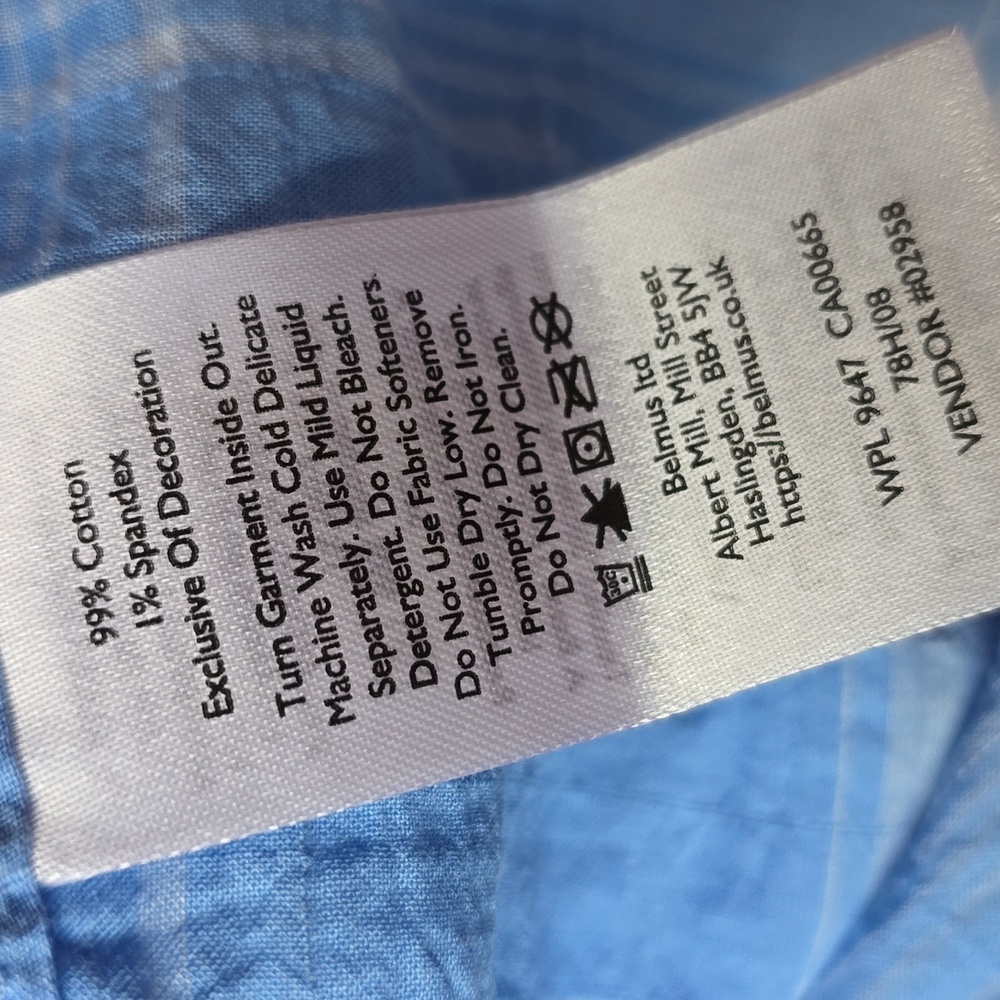 NWT Eddie Bauer Short Sleeve Packable Camp Shirt, Corn Flower Blue, Sz L - Picture 5 of 8